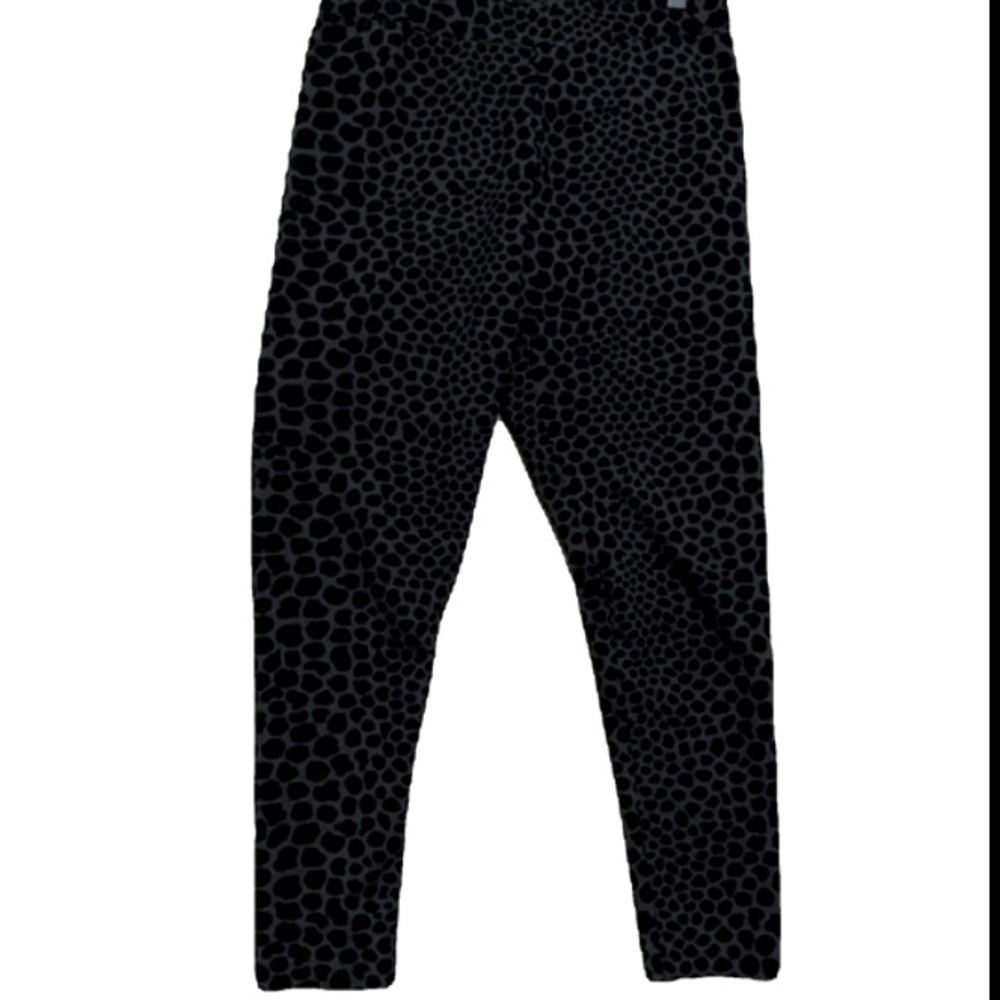 Soft Surroundings Black Leopard Leggings PS